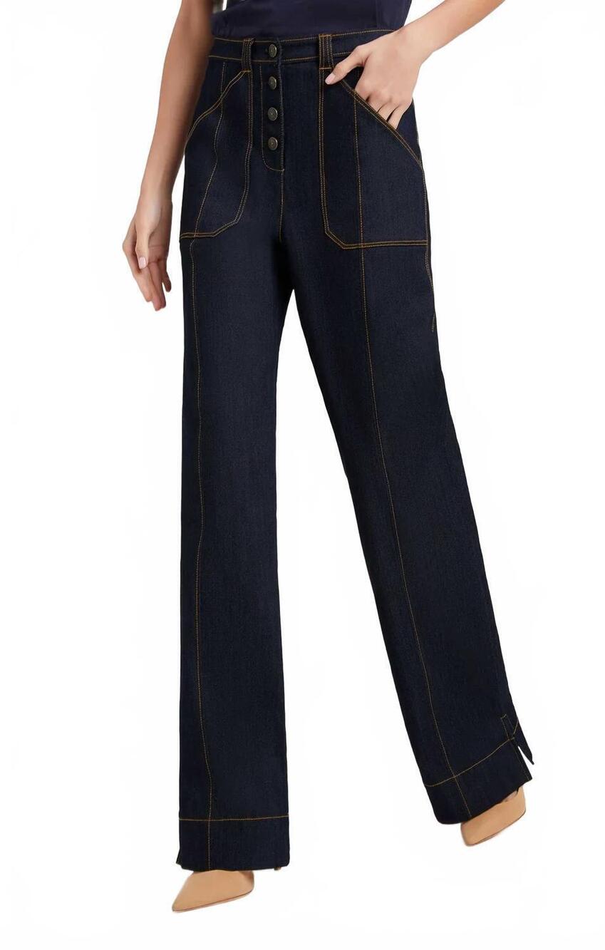 NEW CINQ A SEPT long benji pant in indigo